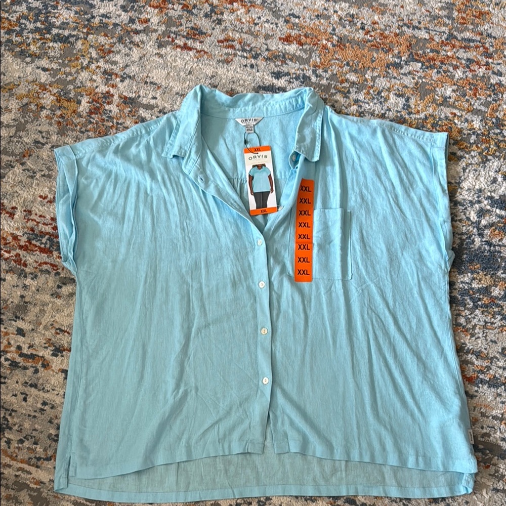 Light Blue Button-Up Shirt XXL